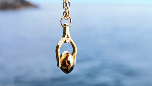 The Spinning Necklace – A Tactile Talisman of Calm, Now in Gold with Ocean Diamonds - Booblinka Jewellery