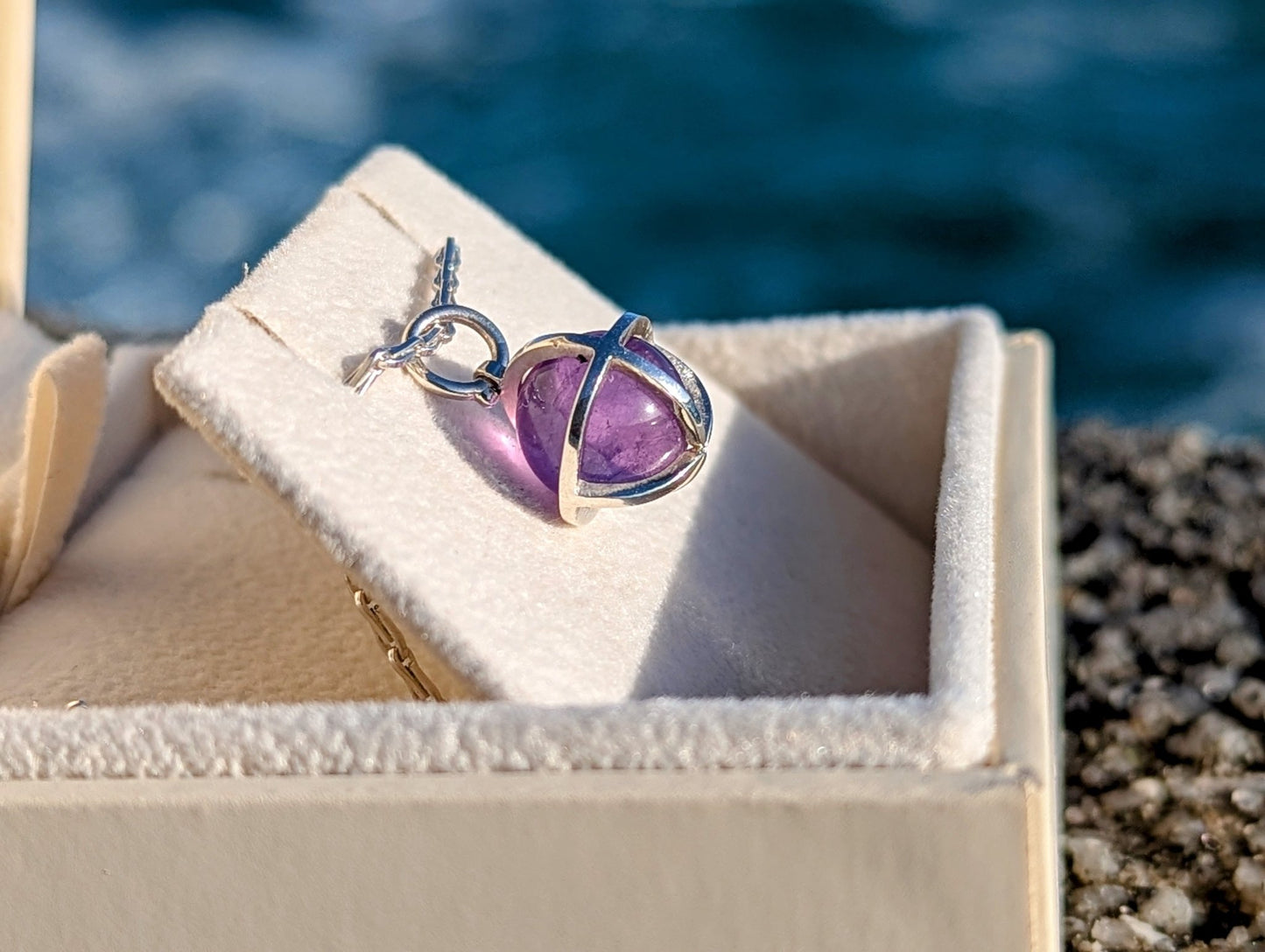 Amethyst Sphere Necklace in Silver – Made to OrderNecklacesBooblinka Jewellery