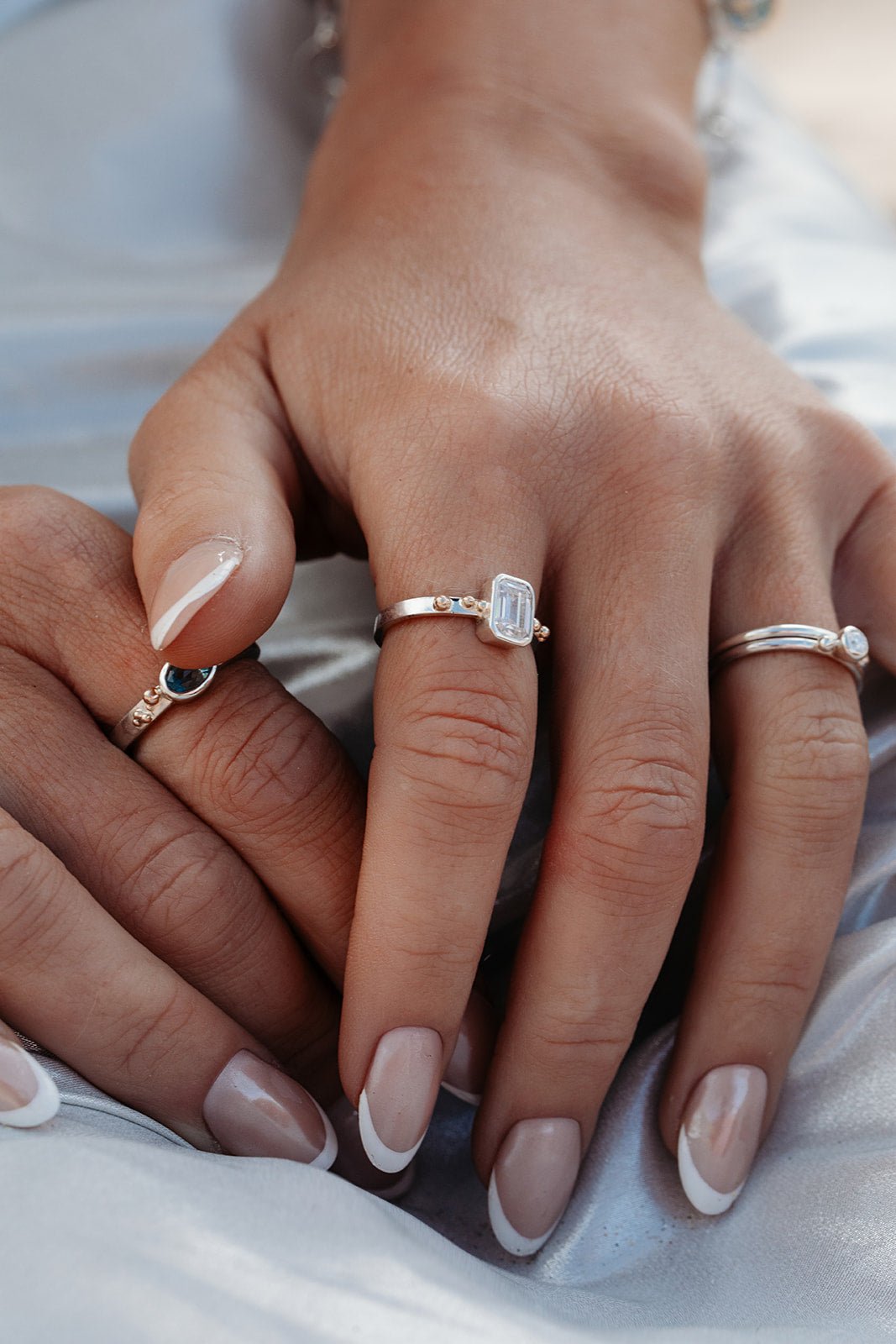 Emerald - Cut Moissanite and Gold Ring Engagement Ring - DEI collectionengagement ringBooblinka Jewellery