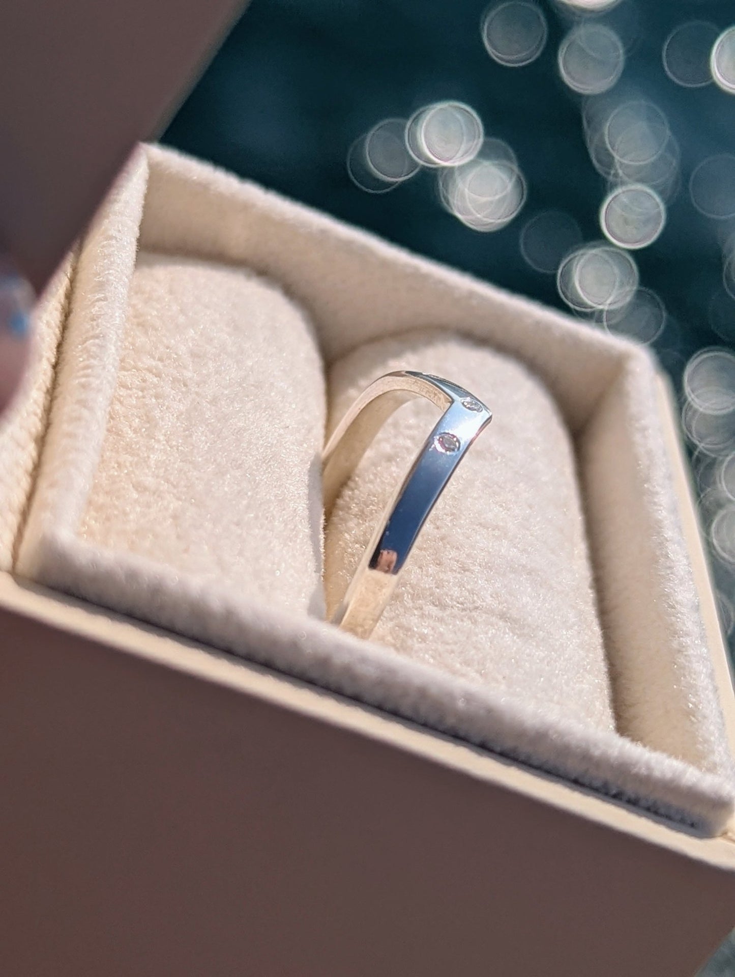 Sterling Silver Wishbone Ring with MoissaniteRingsBooblinka Jewellery