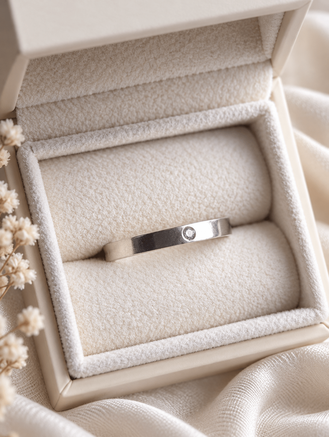 terling Silver & Moissanite Wedding Bands – Matching Pair or Individual RingsRingsBooblinka Jewellery