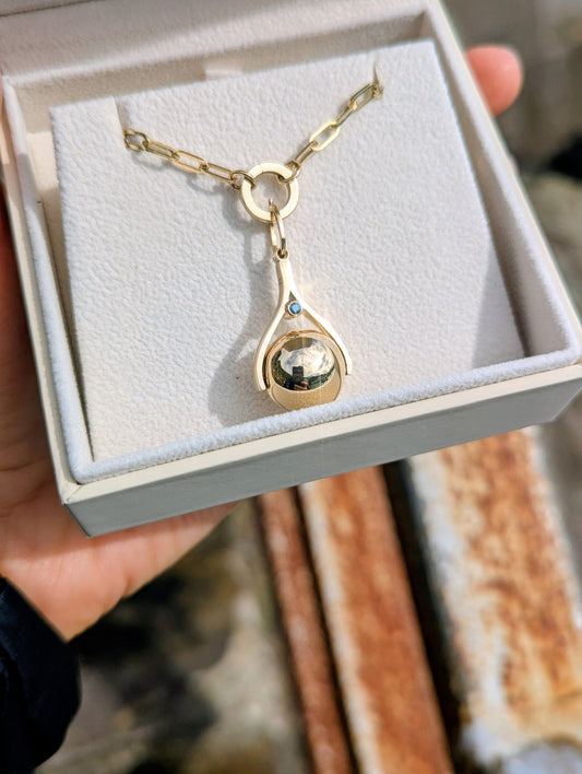 A Spinning Necklace That Holds a Memory - A Gold Memorial Necklace Story - Booblinka Jewellery