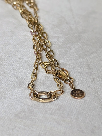 9ct Gold Paperclip Chain with Opening Ring – Made to OrderNecklacesBooblinka Jewellery