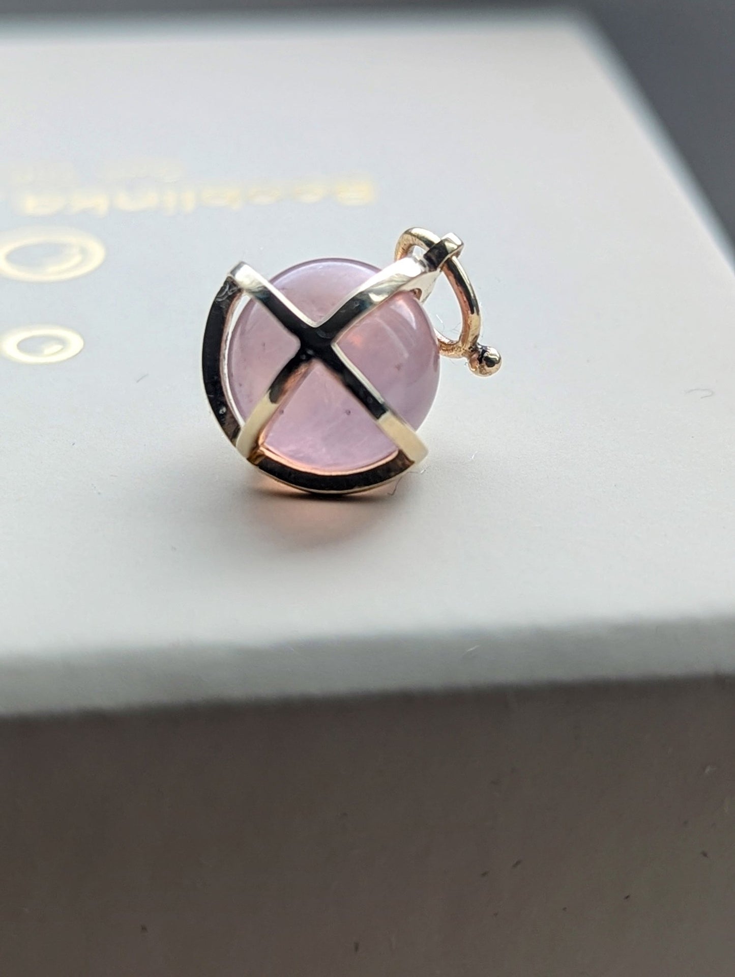 9ct Gold Rose Quartz Sphere Necklace – Made to OrderNecklacesBooblinka Jewellery