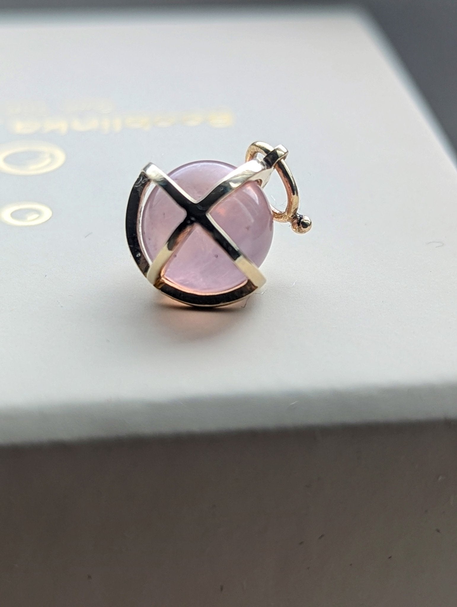 9ct Gold Rose Quartz Sphere Necklace – Made to OrderNecklacesBooblinka Jewellery