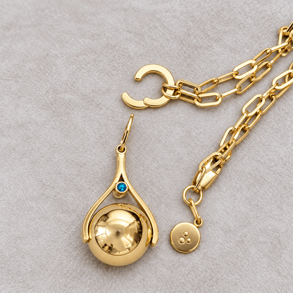 9ct Gold Spinning Ball Necklace – Made to OrderNecklacesBooblinka Jewellery
