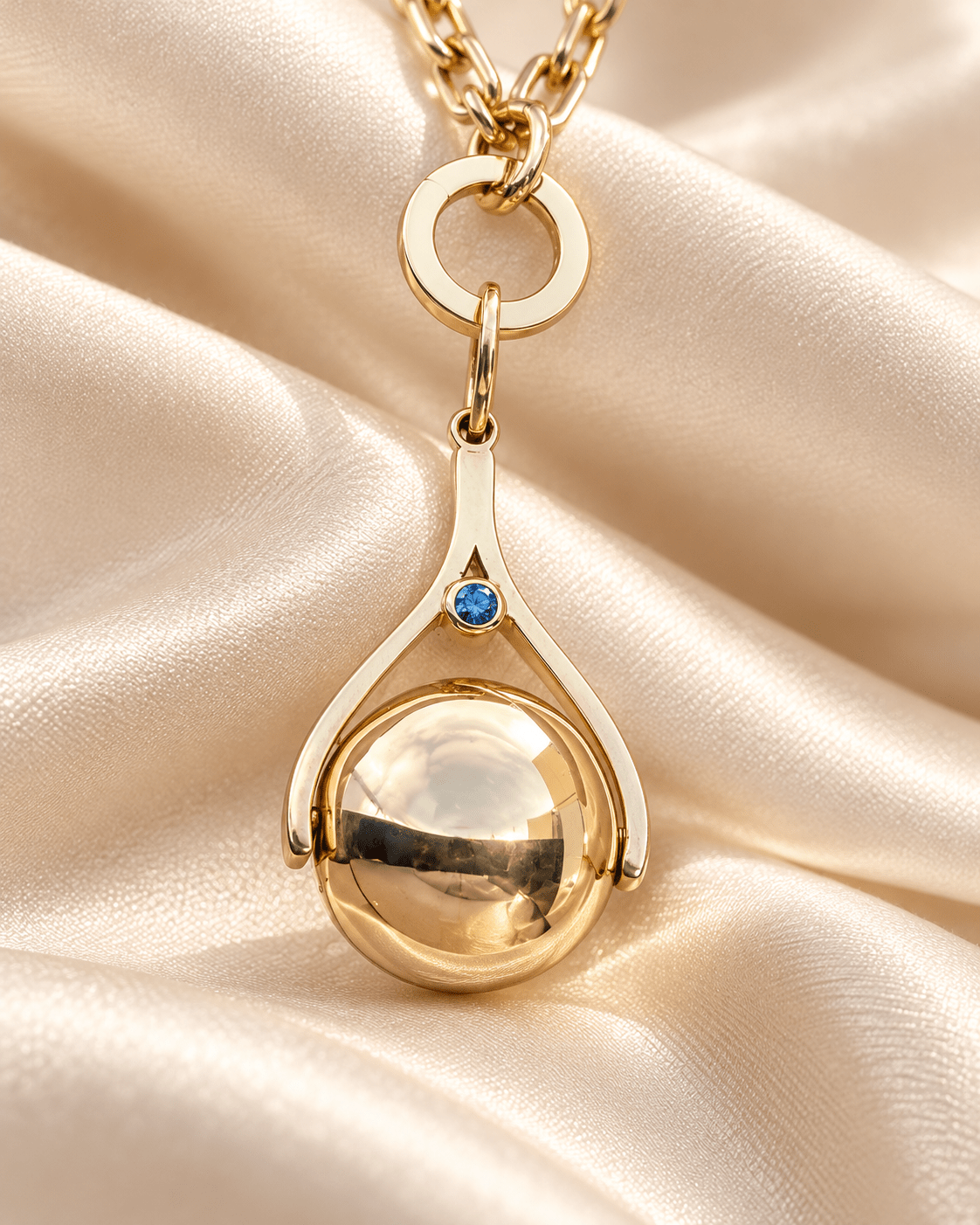 9ct Gold Spinning Ball Necklace – Made to OrderNecklacesBooblinka Jewellery