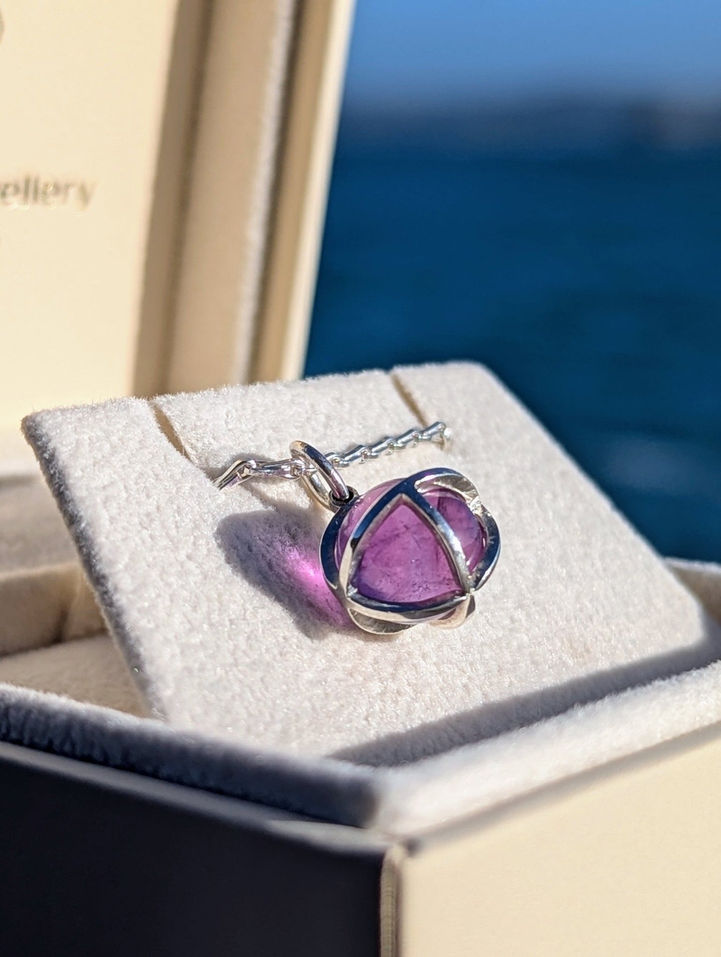 Amethyst Sphere Necklace in Silver – Made to OrderNecklacesBooblinka Jewellery