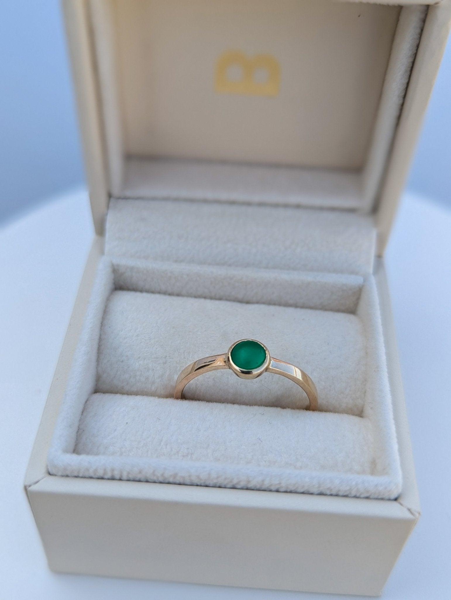 (Copy) 9 - Carat Gold Green Sea Glass RingBooblinka Jewellery