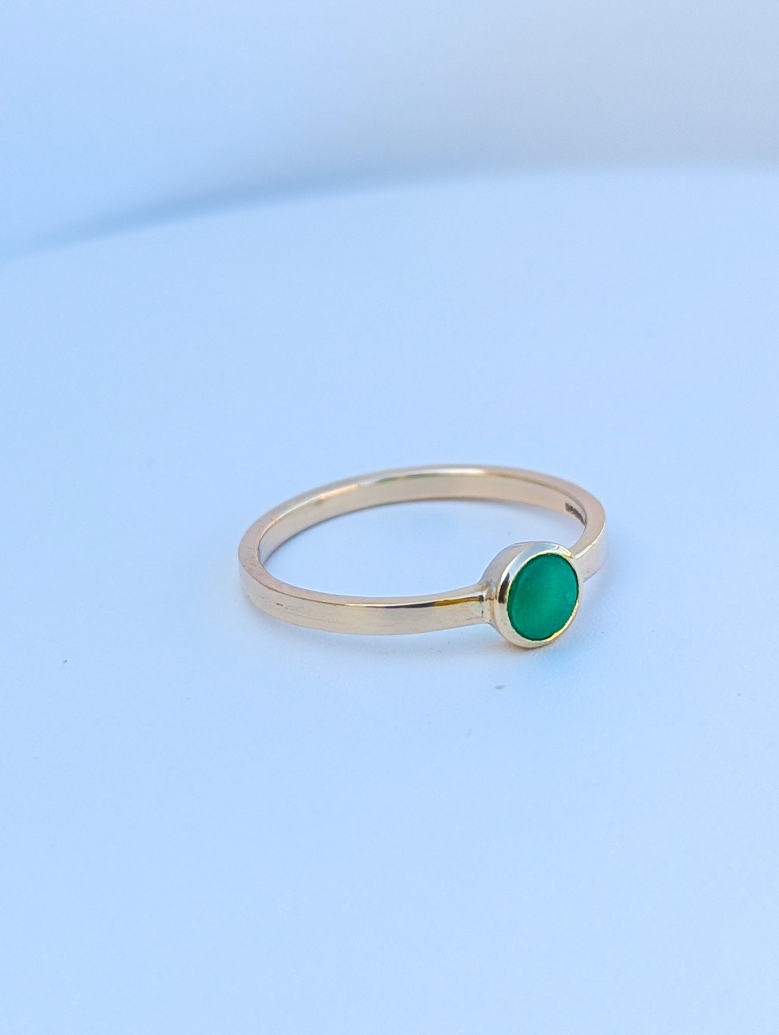 (Copy) 9 - Carat Gold Green Sea Glass RingBooblinka Jewellery