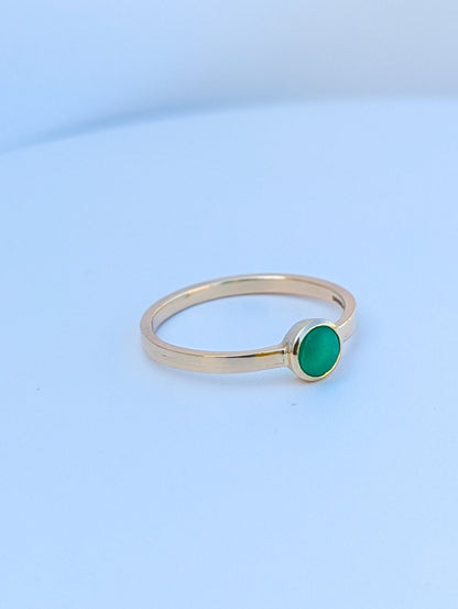 (Copy) 9 - Carat Gold Green Sea Glass RingBooblinka Jewellery