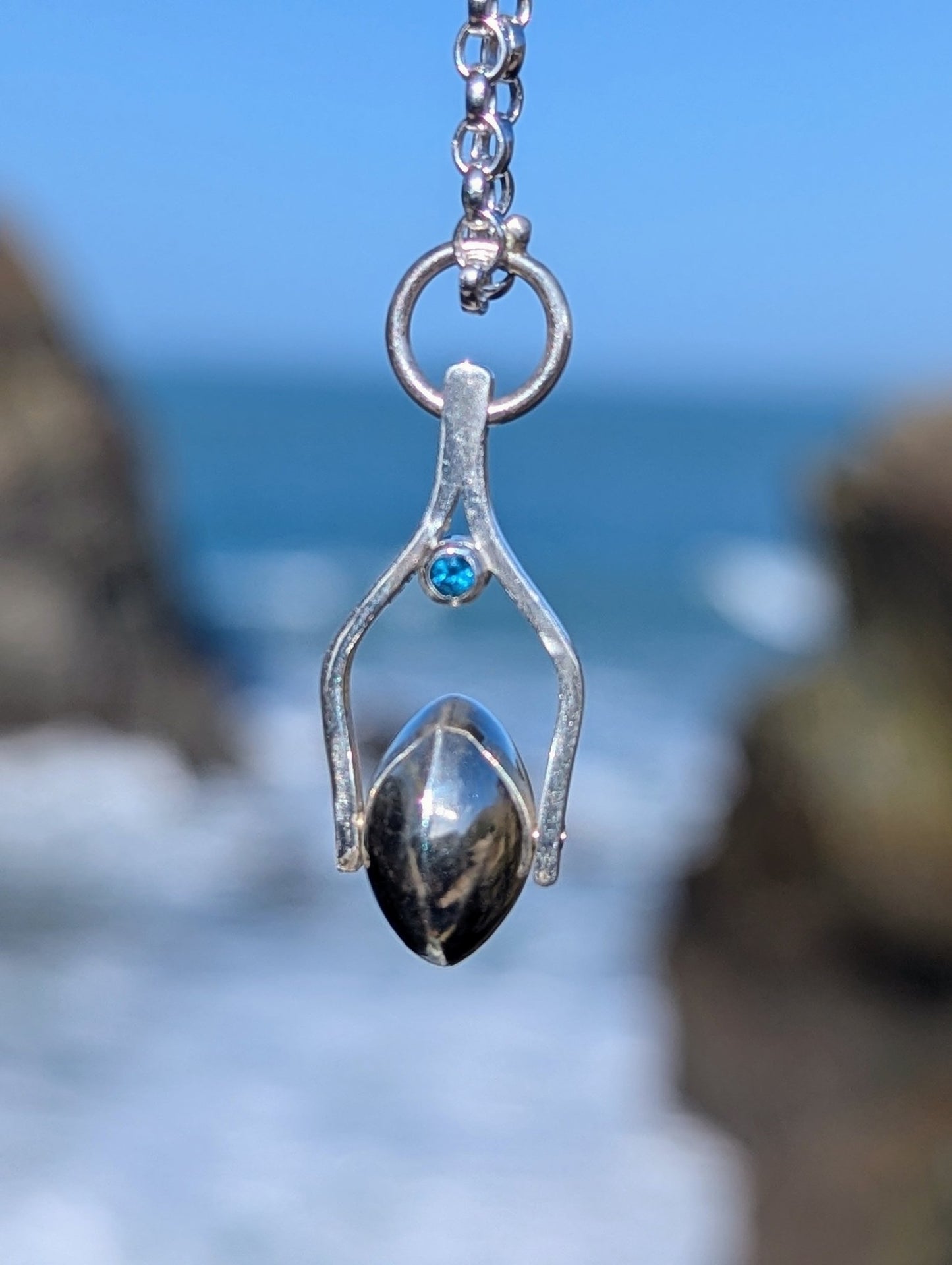 Custom Spinning Moon Necklace – 9 Carat Gold & Pink TourmalinesNecklacesBooblinka Jewellery