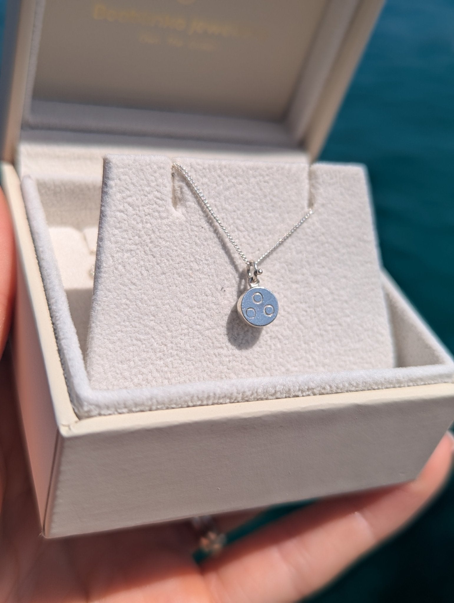 Dainty Green Sea Glass Necklace in Sterling SilverNecklacesBooblinka Jewellery