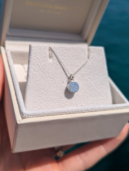 Dainty Green Sea Glass Necklace in Sterling SilverNecklacesBooblinka Jewellery