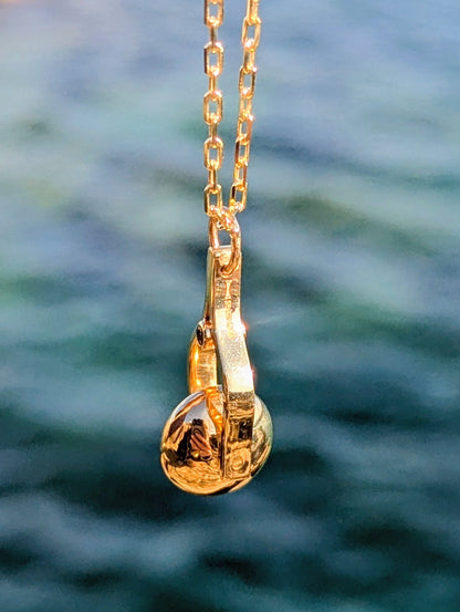 Green Sapphire Spinning Necklace in Solid 9ct GoldNecklacesBooblinka Jewellery