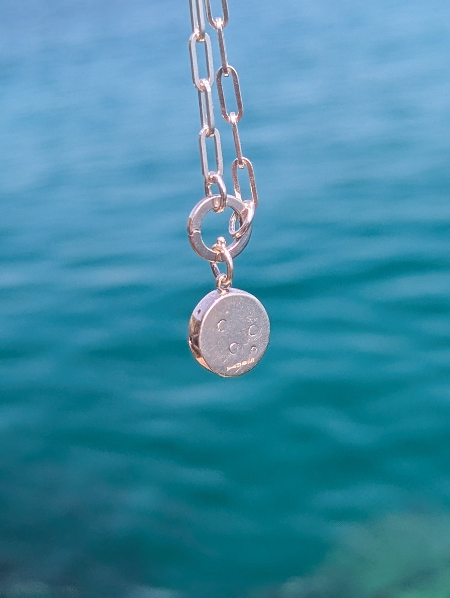 Green Sea Glass Necklace in Sterling SilverNecklacesBooblinka Jewellery