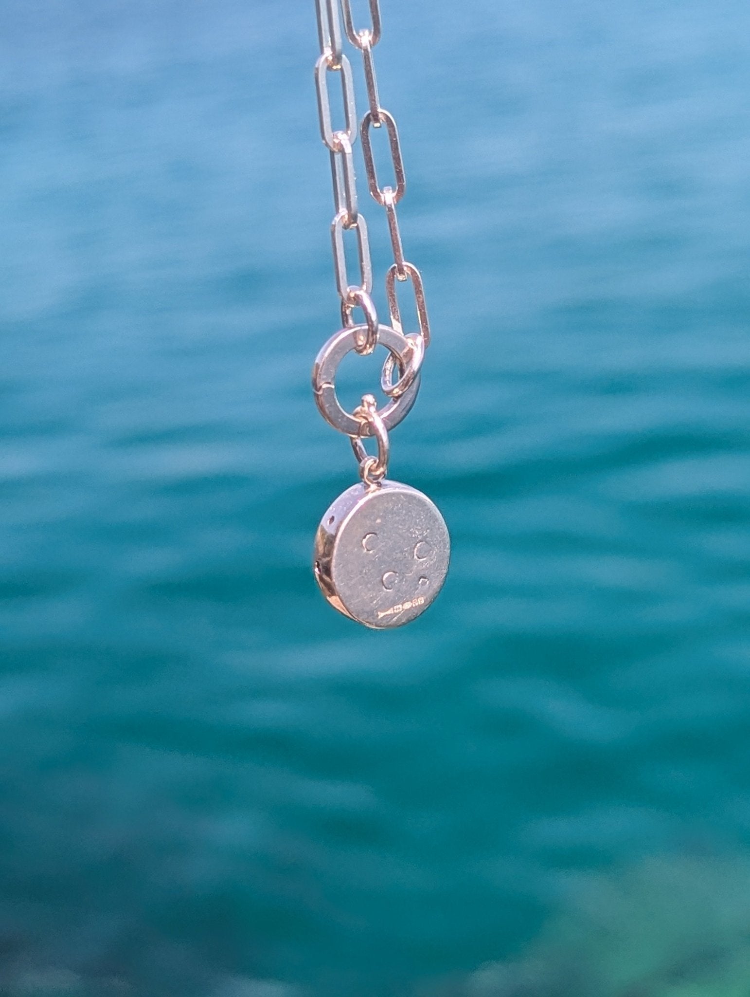 Green Sea Glass Necklace in Sterling SilverNecklacesBooblinka Jewellery