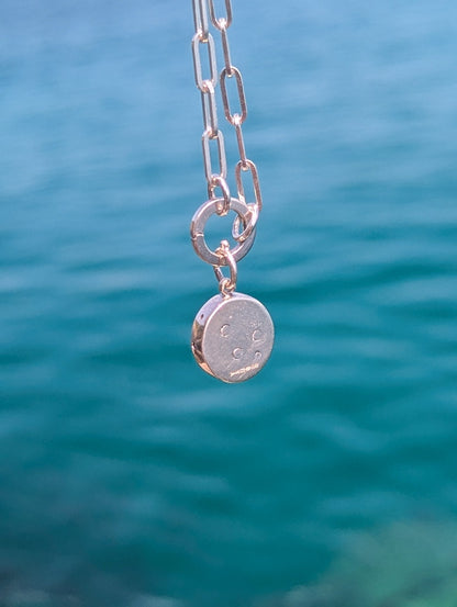 Green Sea Glass Necklace in Sterling SilverNecklacesBooblinka Jewellery