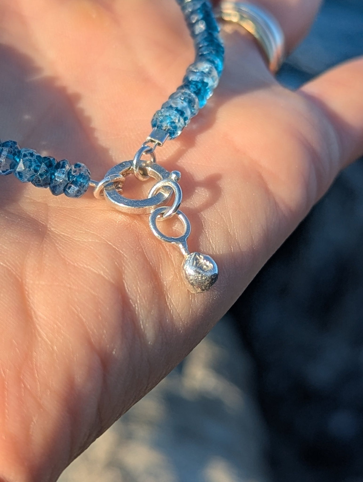 London Blue Topaz Bracelet in Sterling Silver - One-Off DesignBraceletBooblinka Jewellery