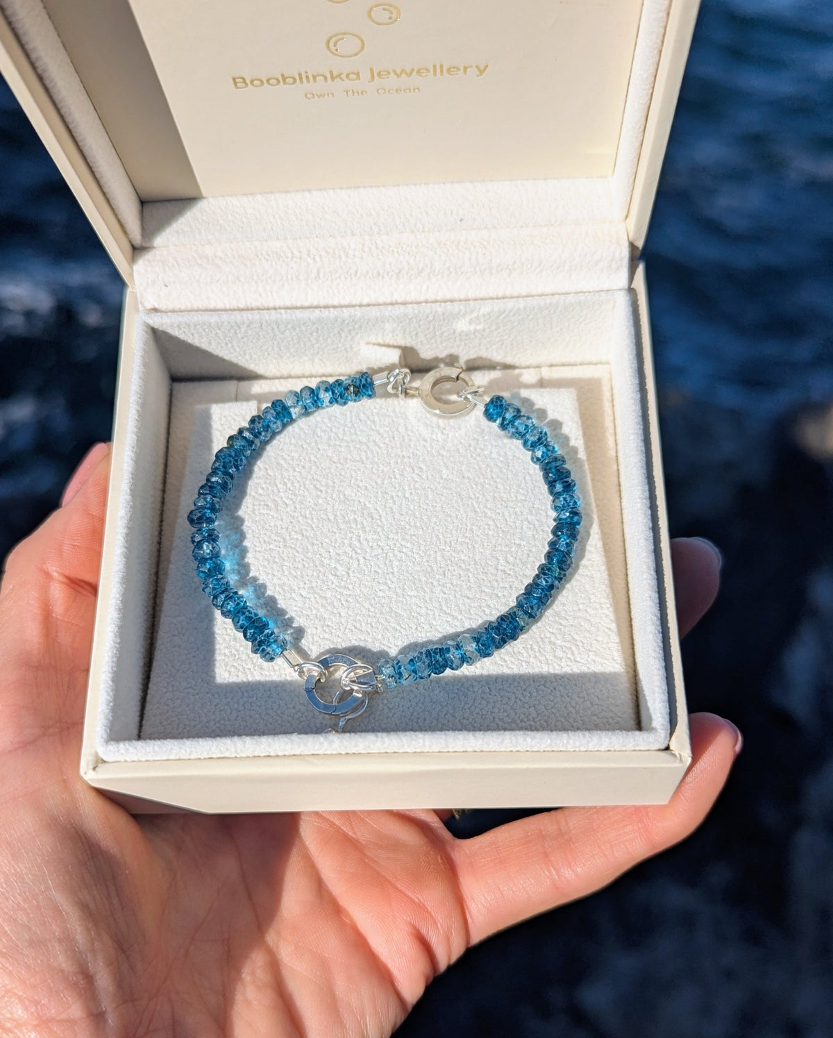 London Blue Topaz Bracelet in Sterling Silver - One-Off DesignBraceletBooblinka Jewellery
