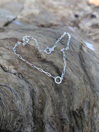 Mini Minstrel Spinning Necklace in Sterling Silver with Blue DiamondsNecklacesBooblinka Jewellery