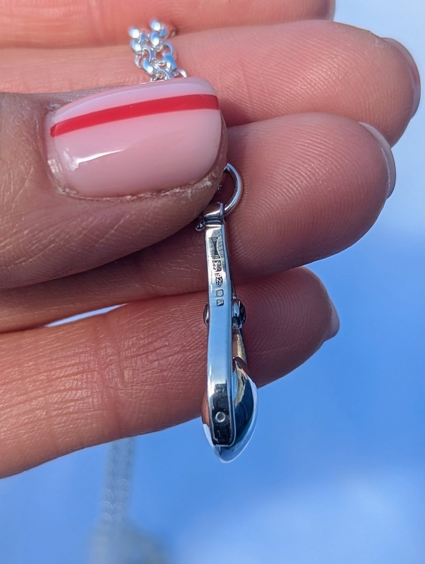 Mini Spinning Necklace in Sterling Silver with London Blue Topaz – Made to OrderNecklacesBooblinka Jewellery