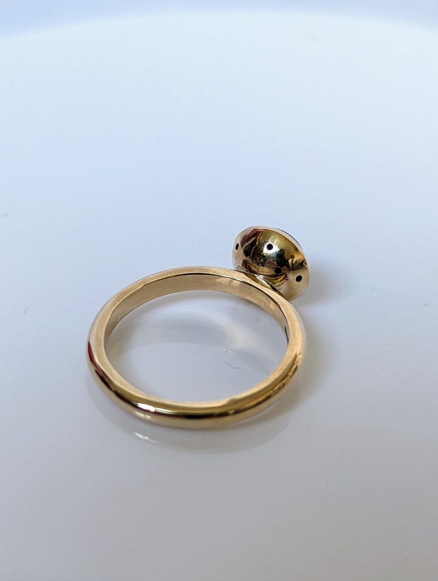 Pirate Black Sea Glass Gold Ring – Unique Alternative Engagement Ring - Allure CollectionRingsBooblinka Jewellery