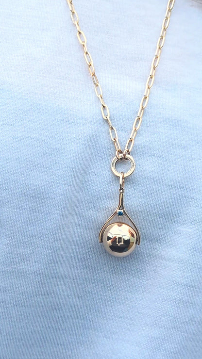 Solid Gold Spinning Necklace – Made to Order