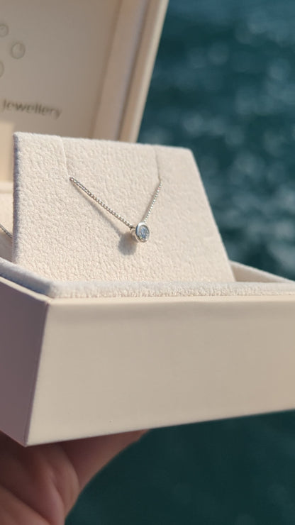 Sterling Silver Solitaire Moissanite Necklace – DEI Collection