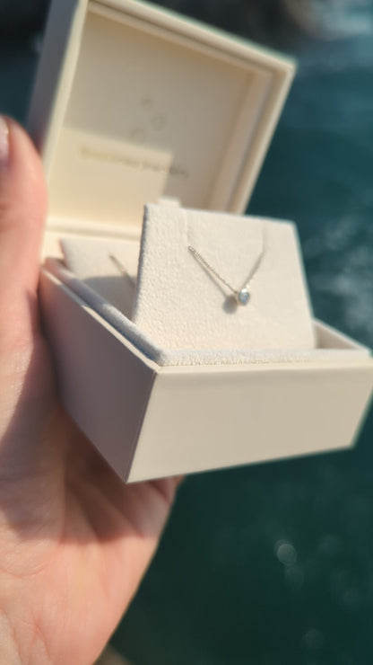 Sterling Silver Solitaire Moissanite Necklace – DEI Collection