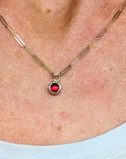 Red Sea Glass Necklace in Solid 9ct Gold – Handmade in CornwallNecklacesBooblinka Jewellery
