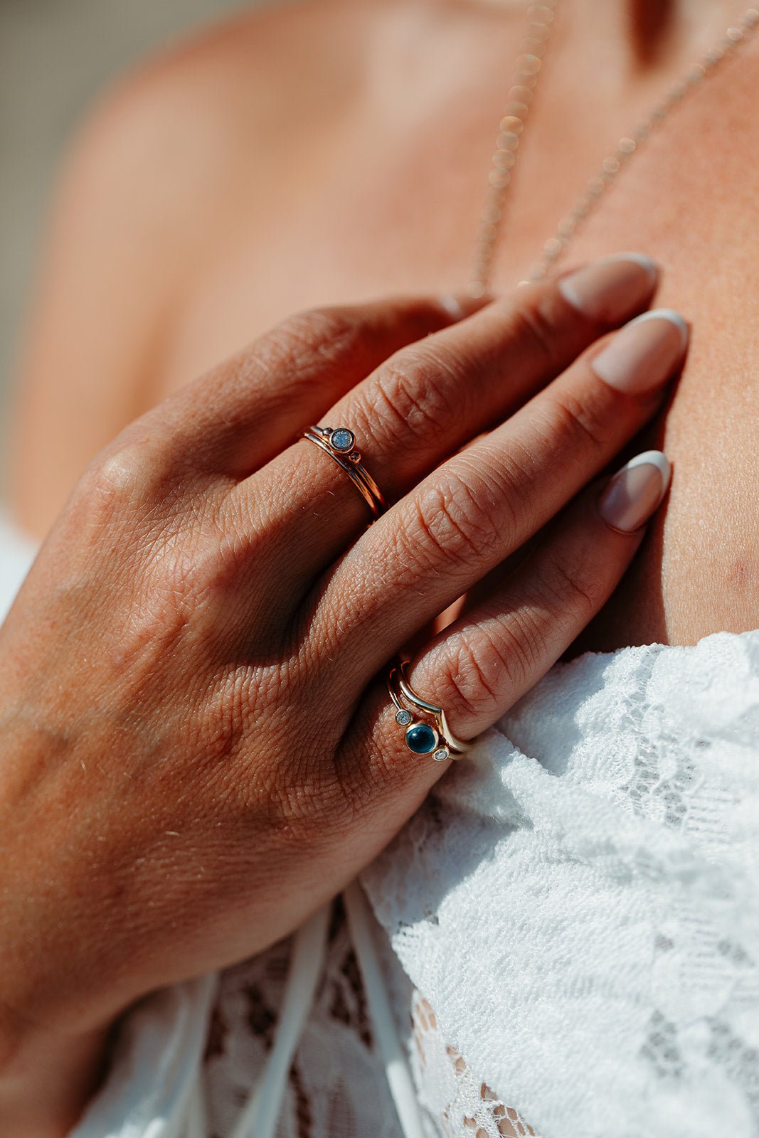 Rose Gold Moissanite Ring Set – Last One Available – DEI CollectionRingsBooblinka Jewellery