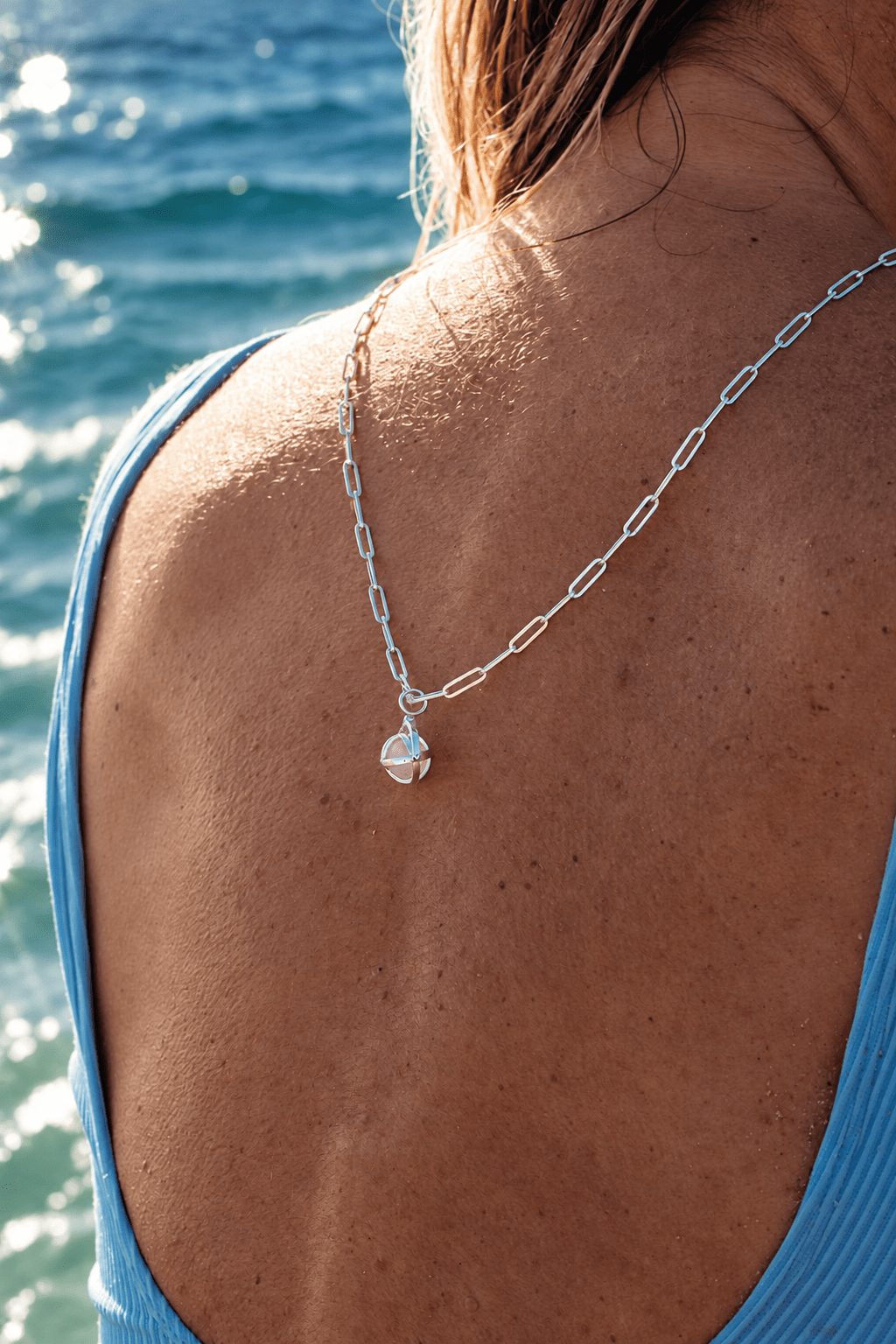Silver Spinning Gemstone Necklace – ORBBooblinka Jewellery