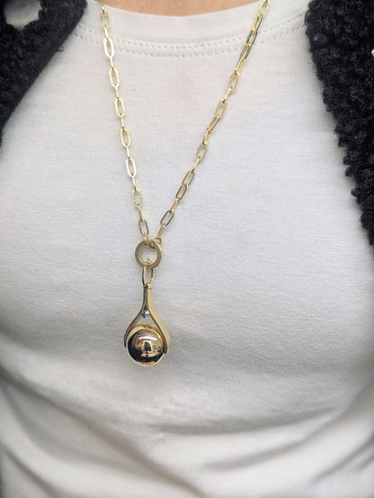 Spherical Spinning Necklace in Solid Gold - Made to Order, Personal or Memorial JewelleryNecklacesBooblinka Jewellery