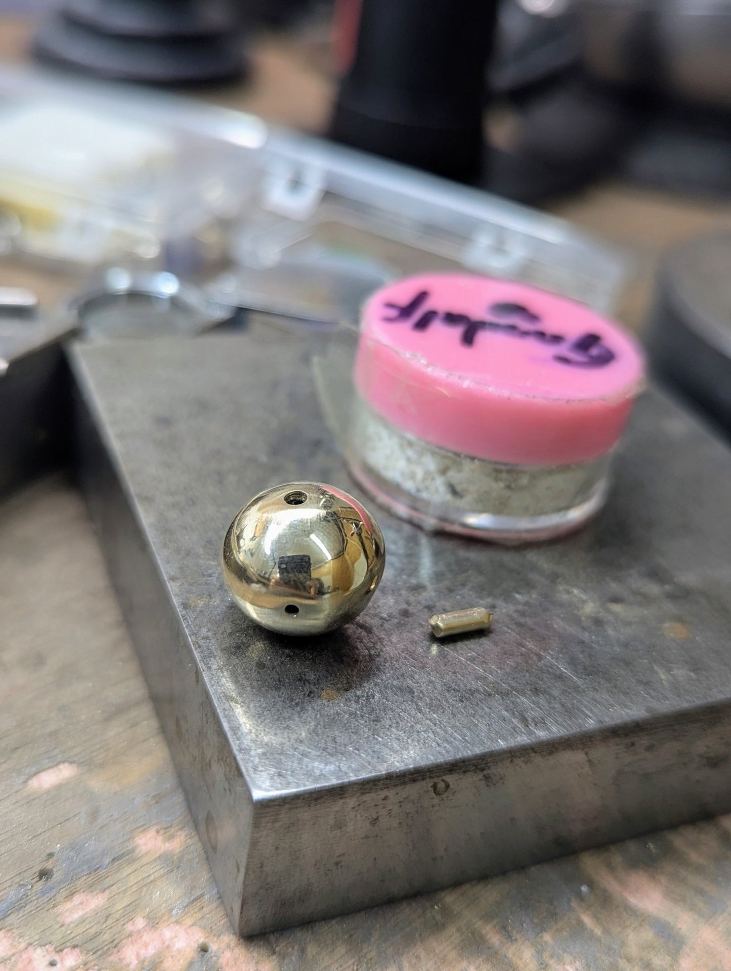 Spherical Spinning Necklace in Solid Gold - Made to Order, Personal or Memorial JewelleryNecklacesBooblinka Jewellery