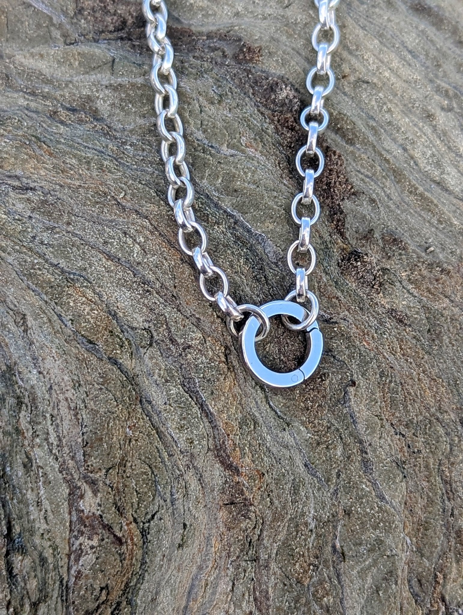 Spinning Minstrel Necklace – Sterling Silver & London Blue Topaz with Enhancer – Ocean - Inspired JewelleryNecklacesBooblinka Jewellery