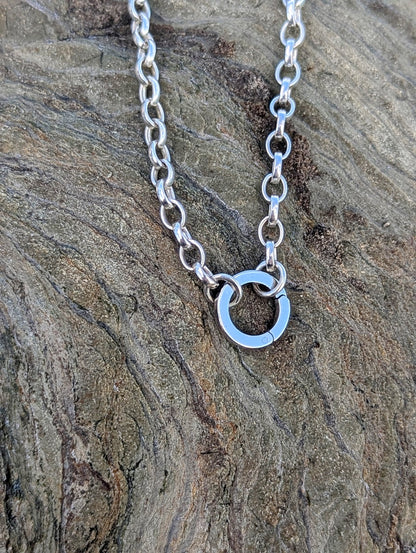 Spinning Minstrel Necklace – Sterling Silver & London Blue Topaz with Enhancer – Ocean - Inspired JewelleryNecklacesBooblinka Jewellery