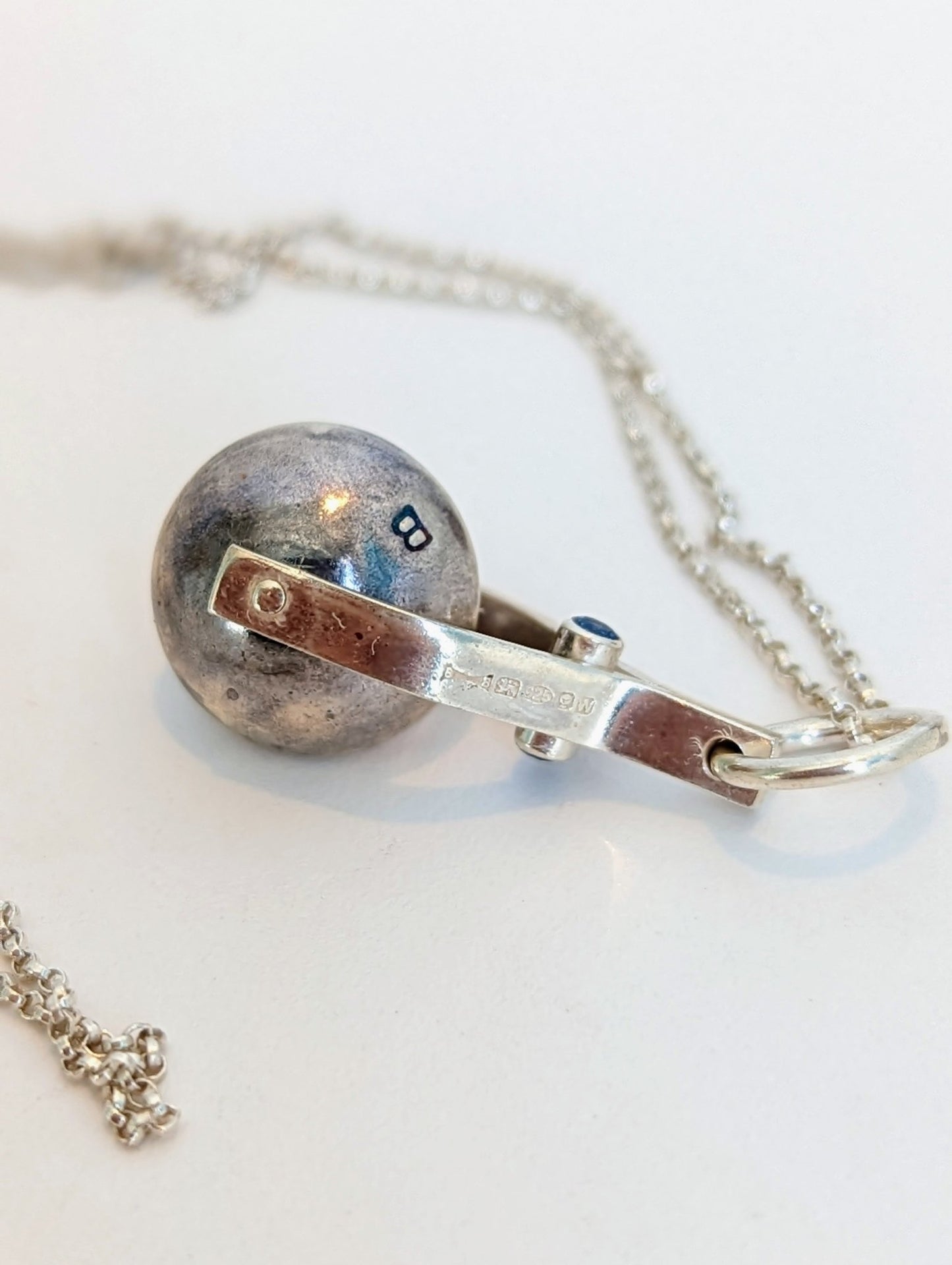 Spinning Moon Necklace – tactile and soothing design. As Seen on Niamh Algar in ITV’s Playing Nice by Booblinka Jewellery