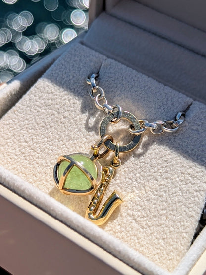 Sterling Silver Belcher Chain with Opening Ring – Made to OrderNecklacesBooblinka Jewellery