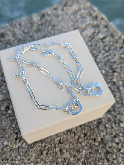 Sterling silver Paperclip Necklace for Pendants & CharmsNecklacesBooblinka Jewellery