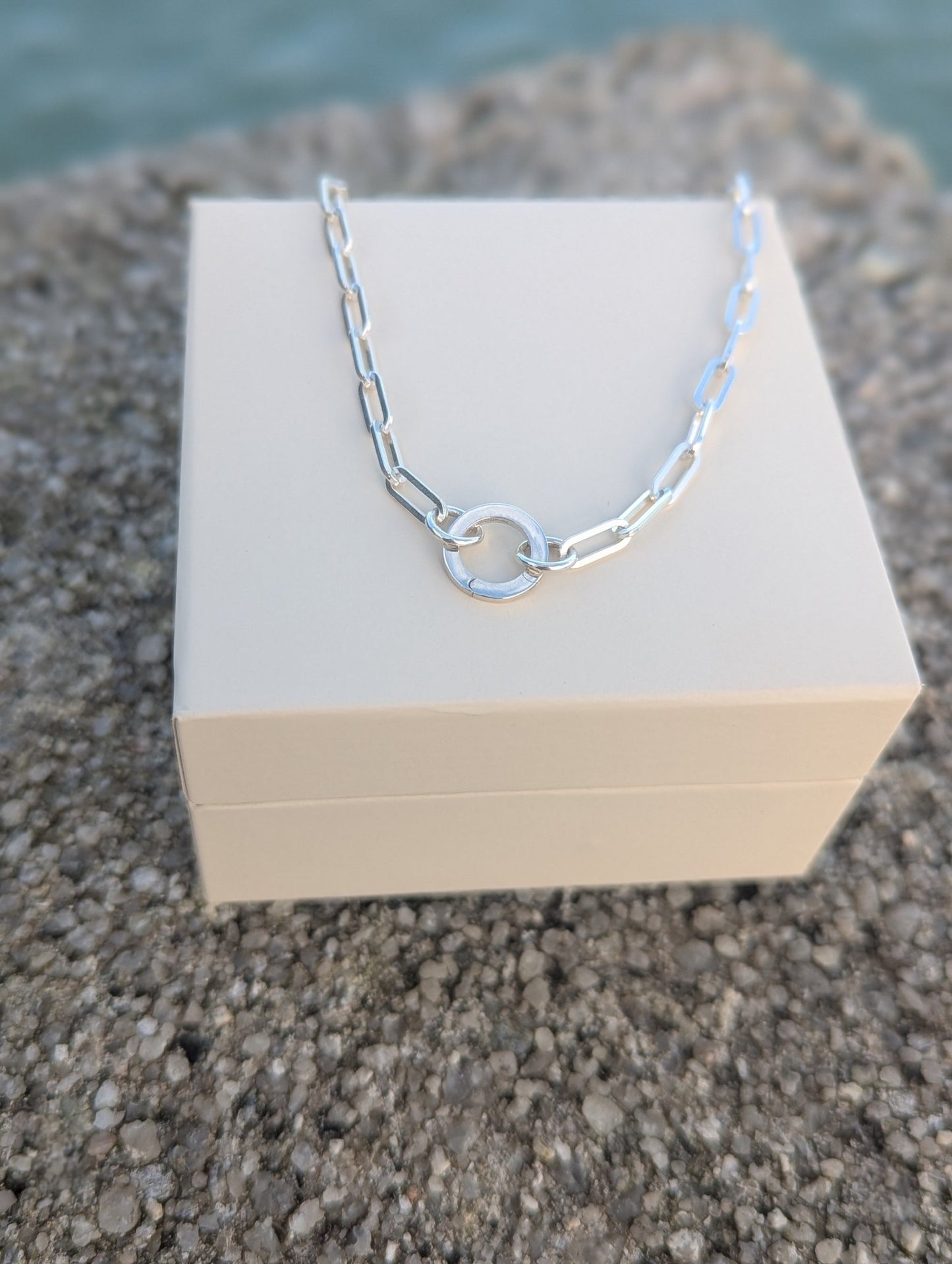 Sterling silver Paperclip Necklace for Pendants & CharmsNecklacesBooblinka Jewellery