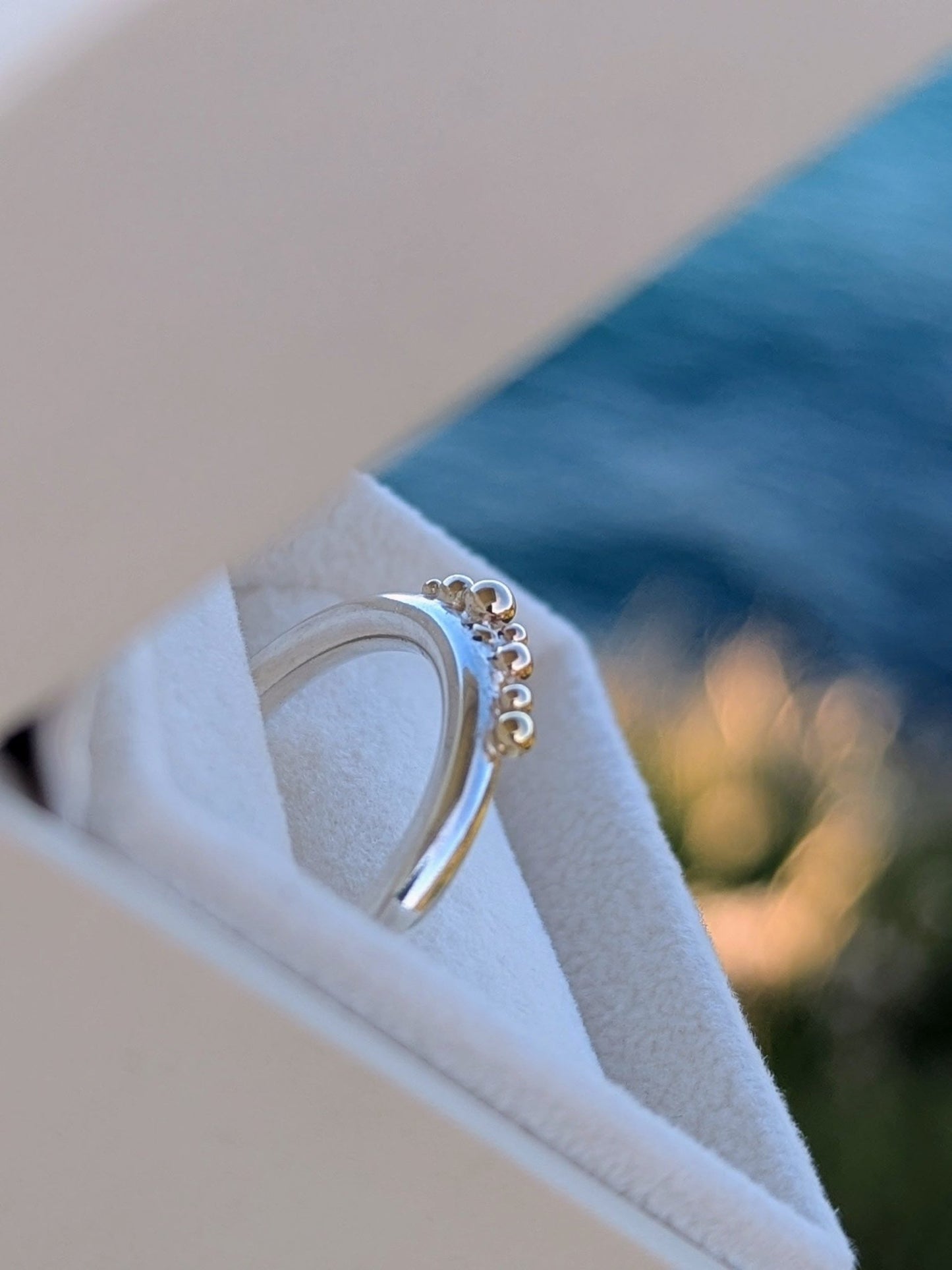 Sterling Silver Ring with 9ct Gold GranulesRingsBooblinka Jewellery