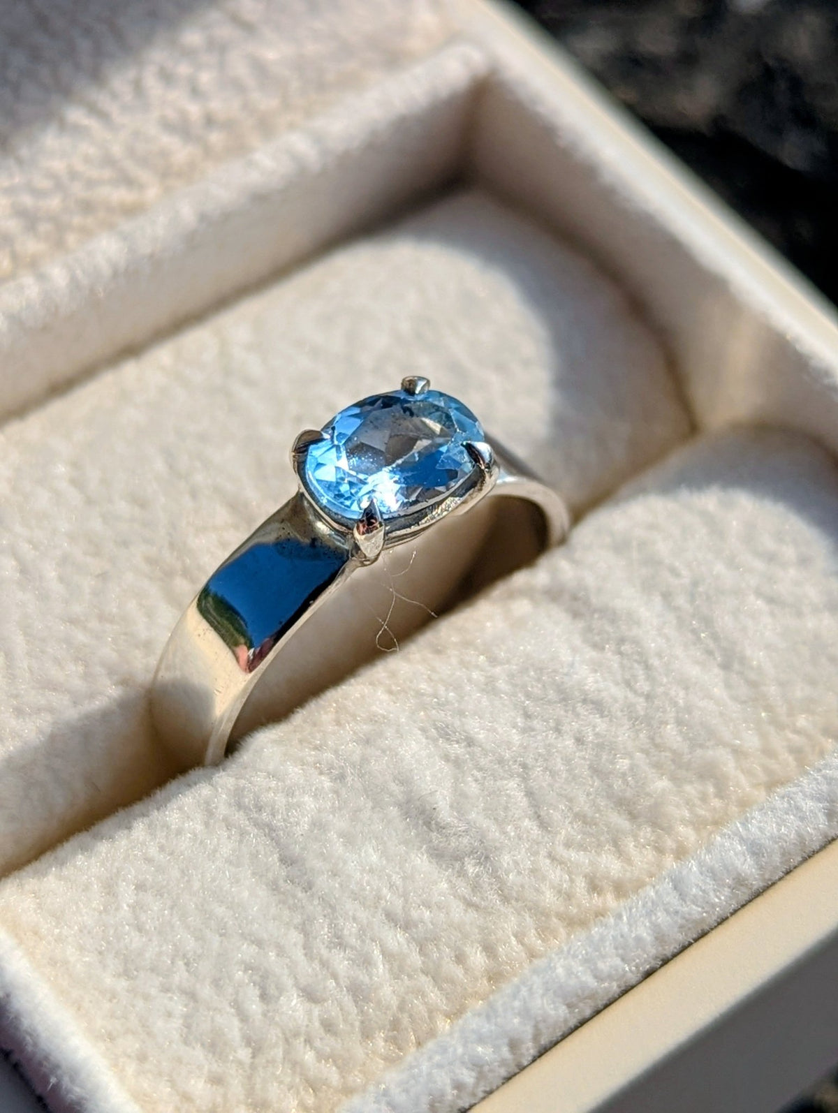 Sterling Silver Ring with Sky Blue TopazRingsBooblinka Jewellery