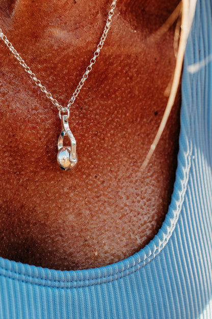 Sterling Silver Spinning Necklace with London Blue Topaz – Ready to ShipSpinning NecklacesBooblinka Jewellery