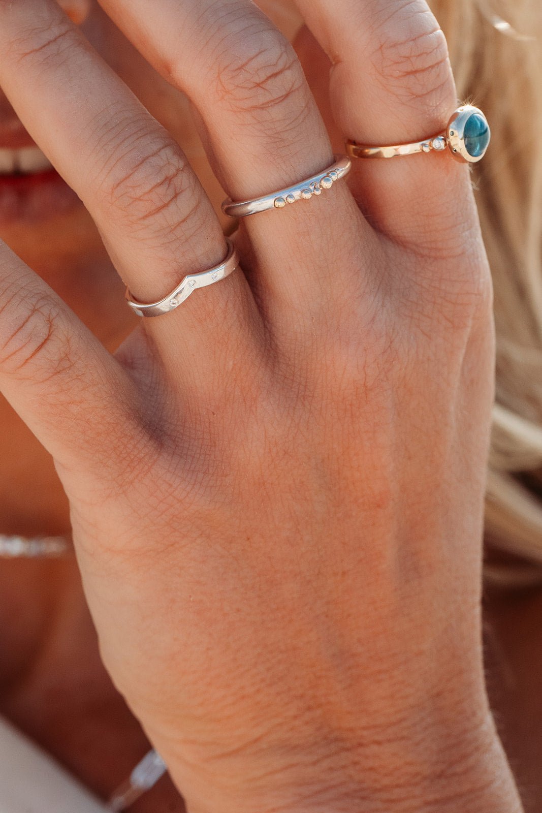 Sterling Silver Wishbone Ring with MoissaniteRingsBooblinka Jewellery