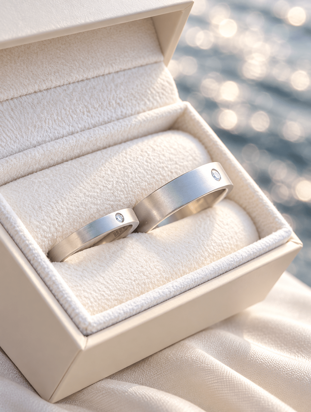 terling Silver & Moissanite Wedding Bands – Matching Pair or Individual RingsRingsBooblinka Jewellery