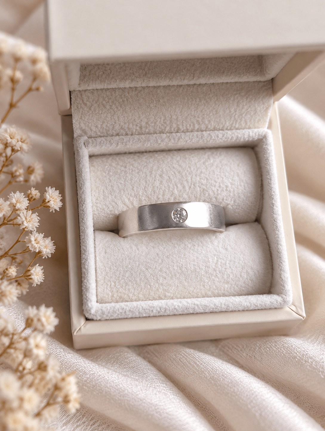 terling Silver & Moissanite Wedding Bands – Matching Pair or Individual RingsRingsBooblinka Jewellery