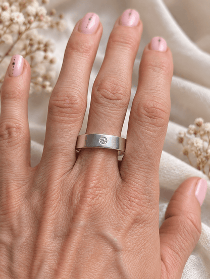 terling Silver & Moissanite Wedding Bands – Matching Pair or Individual RingsRingsBooblinka Jewellery