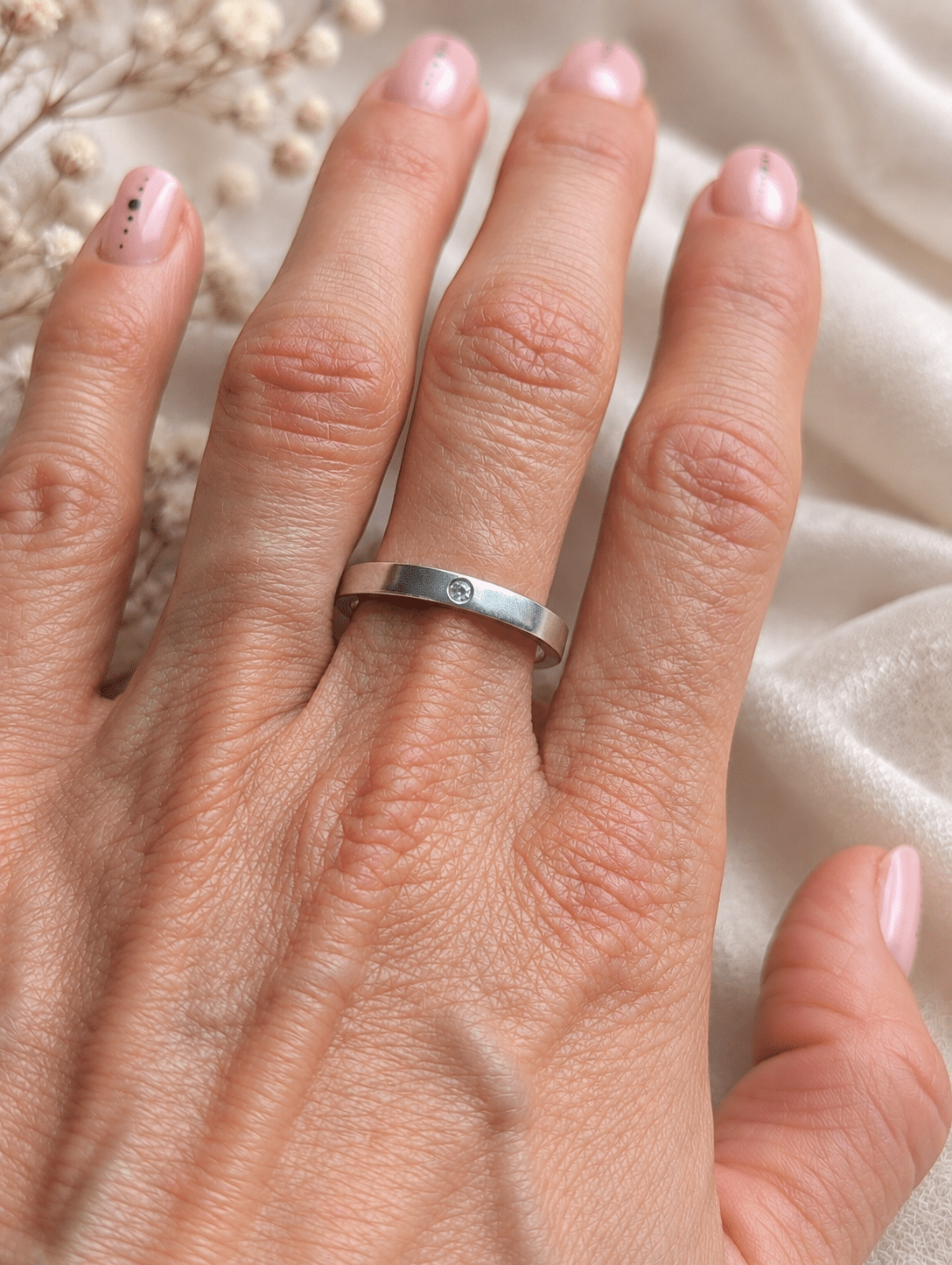 terling Silver & Moissanite Wedding Bands – Matching Pair or Individual RingsRingsBooblinka Jewellery