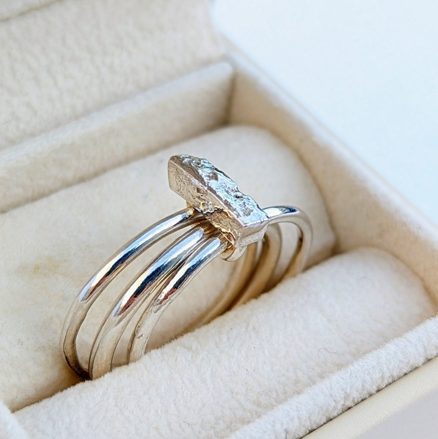 Three Band Contemporary Silver Spinner RingRingsBooblinka Jewellery